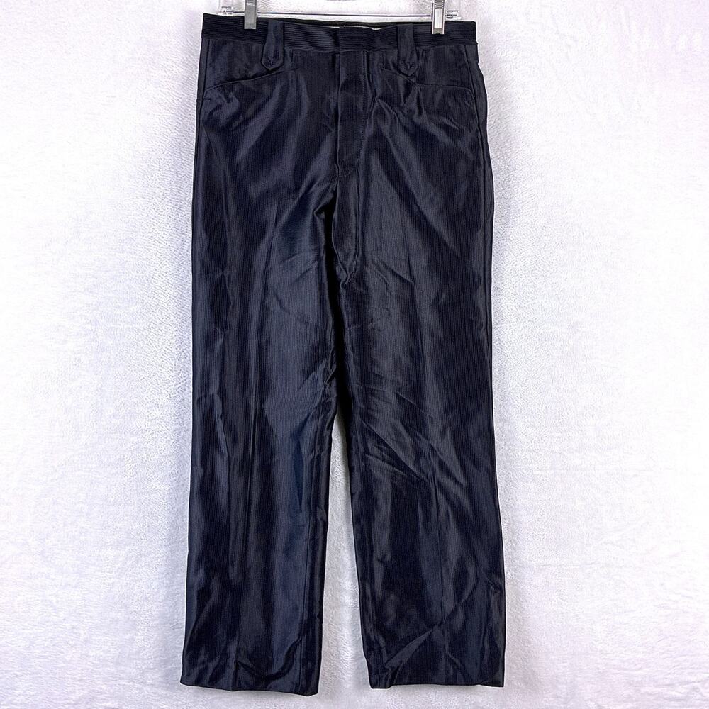 VTG Circle S Dress Pants Mens 32x31 Black Performance Western Cowboy Country USA